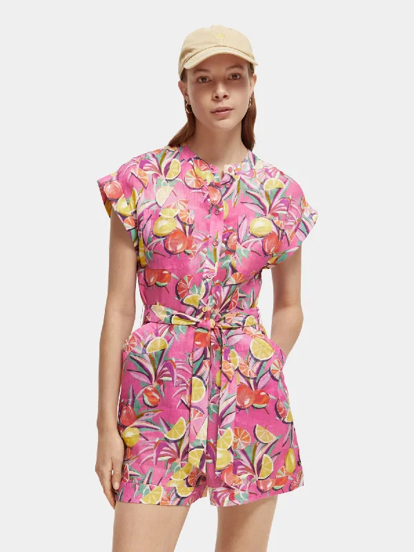 Instant Discount Linen all-in-one playsuit