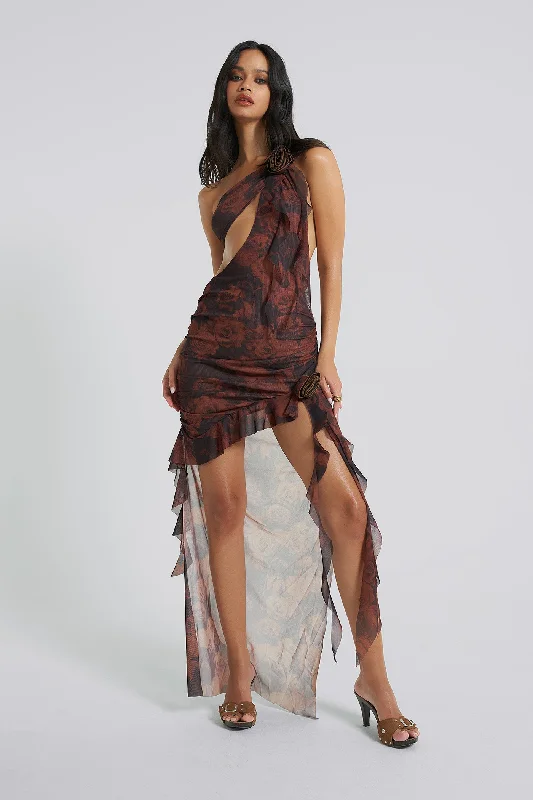 Major Savings Athena One Shoulder Draped Maxi Dress