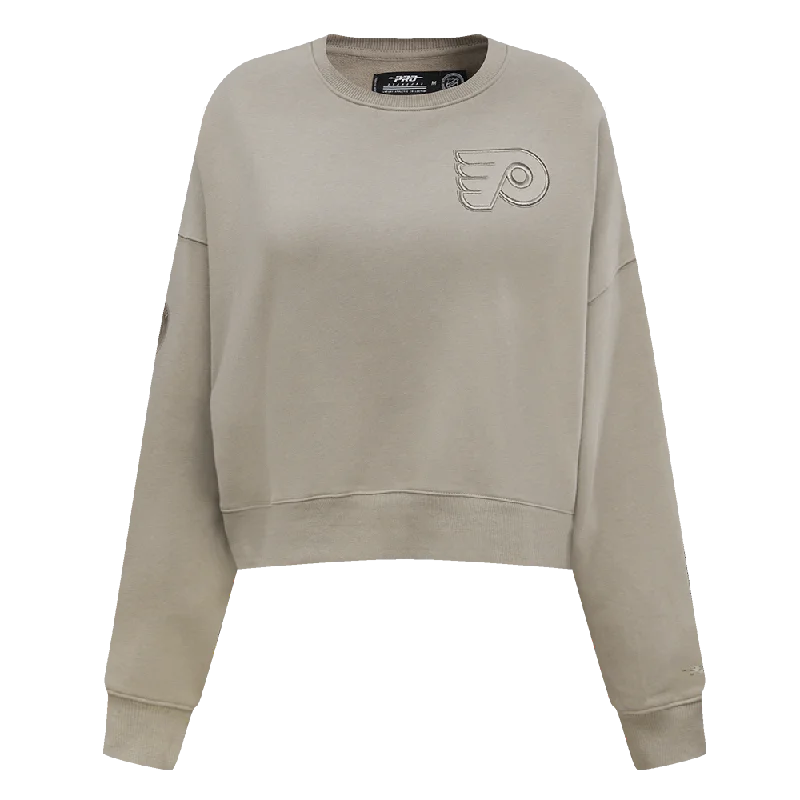 Exclusive Deal NHL PHILADELPHIA FLYERS NEUTRAL WOMEN'S CREWNECK (TAUPE)