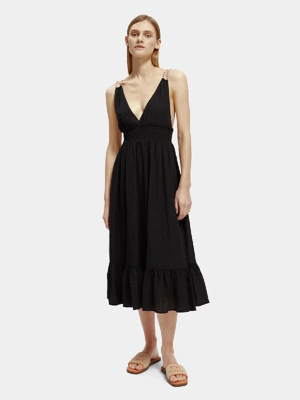 Deal Explosion Smock waistband maxi dress