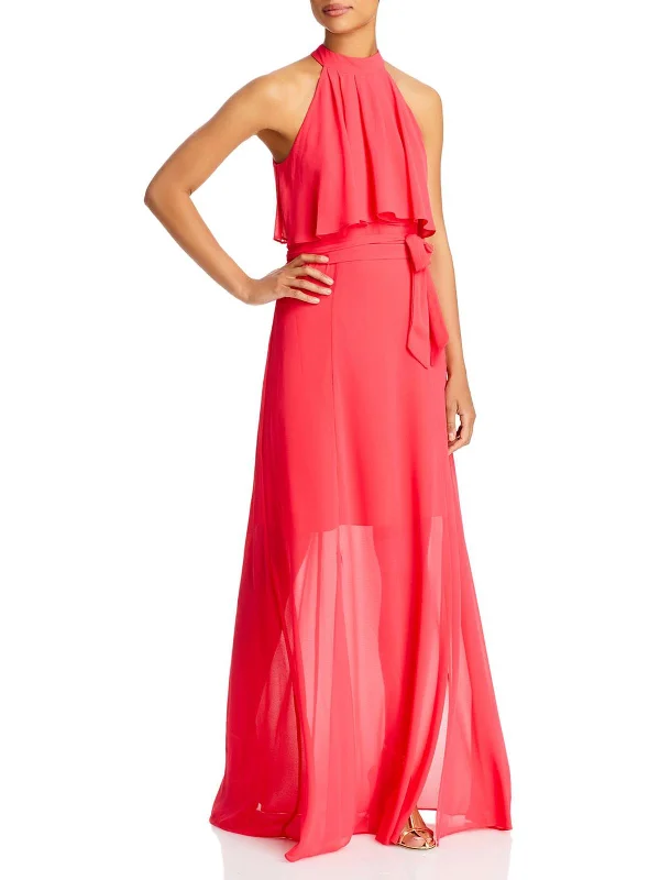 Extra Savings Womens Chiffon Sleeveless Maxi Dress