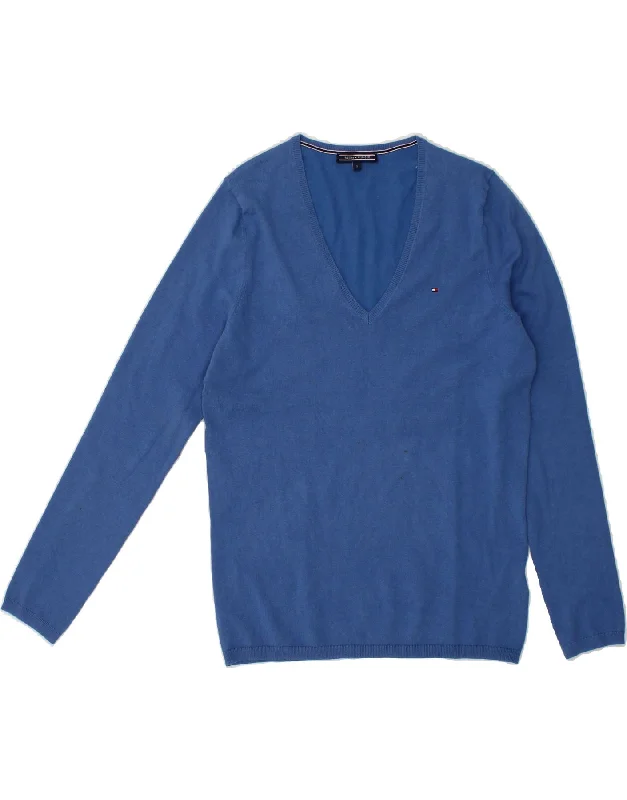 Special Discount TOMMY HILFIGER Womens V-Neck Jumper Sweater UK 10 Small Blue Cotton Special Discount TOMMY HILFIGER Womens V-Neck Jumper Sweater UK 10 Small Blue Cotton