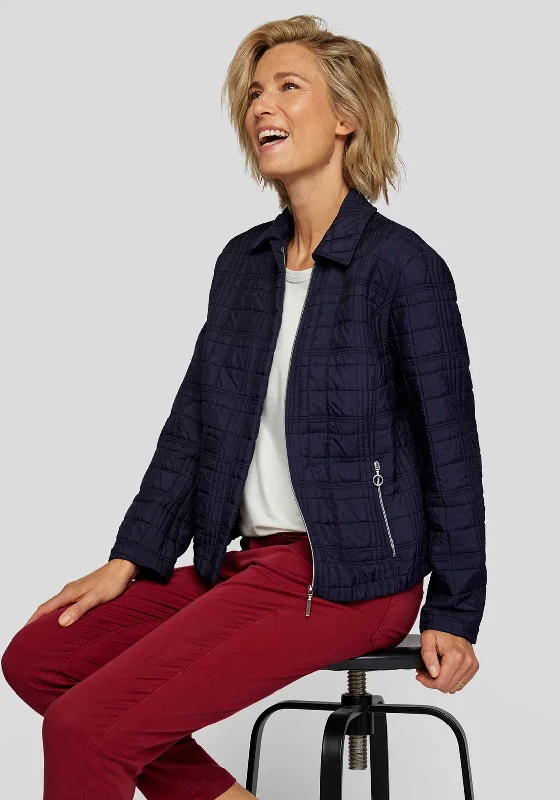 Savings Bonanza Rabe Stitch Detail Lightweight Jacket, Navy