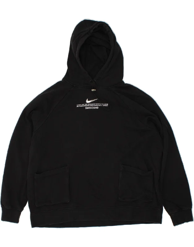 Clearance Event NIKE Womens Swoosh Oversized Graphic Hoodie Jumper UK 18 XL Black Cotton Clearance Event NIKE Womens Swoosh Oversized Graphic Hoodie Jumper UK 18 XL Black Cotton