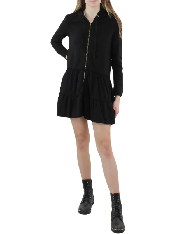 Big Discounts Brionna Womens Drawstring Short Sweatshirt Dress