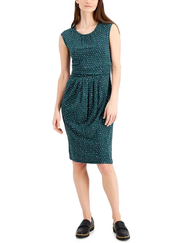 Deal Frenzy Womens Formal Printed Sheath Dress