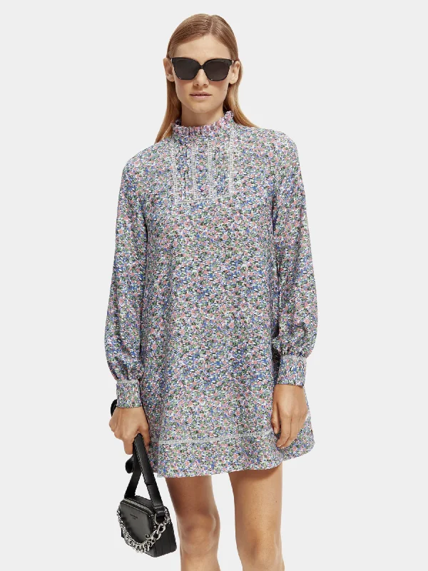 Deal Mania Long sleeved ruffled mini dress