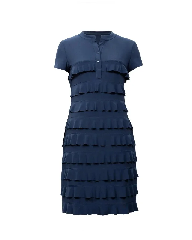 Price Meltdown Tiered Dress Teal in Teal