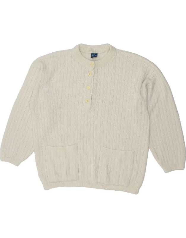 Savings Alert MR. FORREST Womens Crew Neck Jumper Sweater UK 18 XL Off White