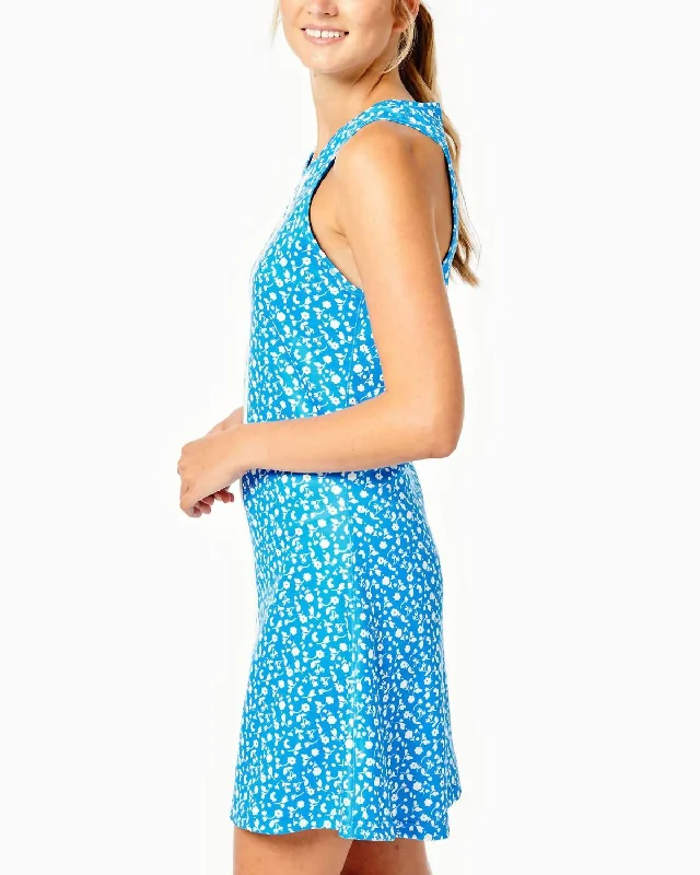 Exclusive Preview Ocean Reef Dress in Courtside Blue Floral/ White