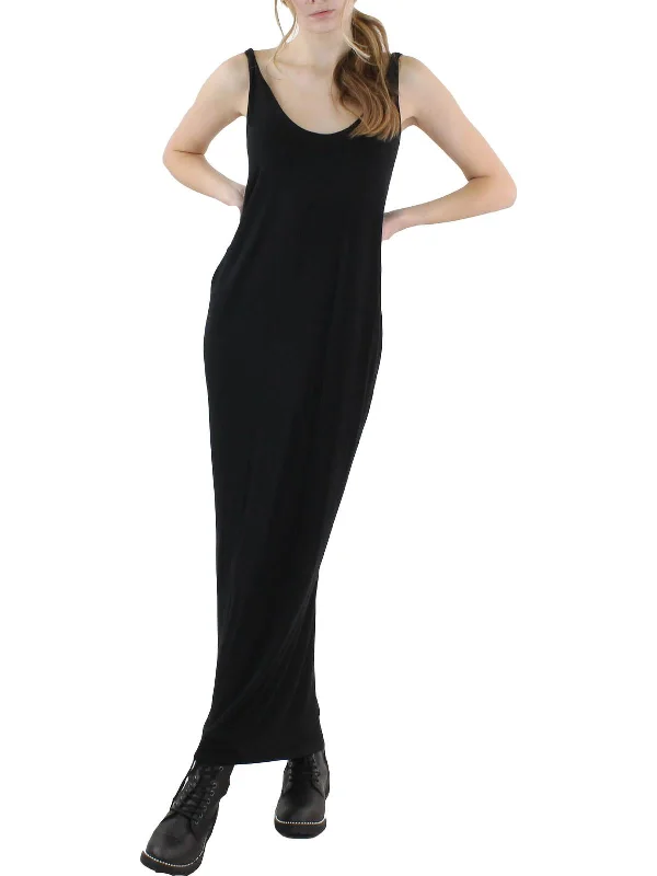 Bonus Savings Womens Backless Jersey Maxi Dress