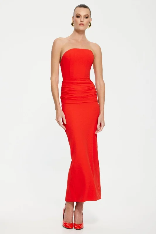 Special Discount Astor Midi Dress - Red