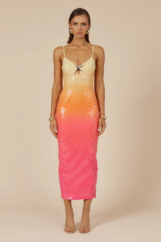 Flash Deals Benita Midi Dress - Tropical