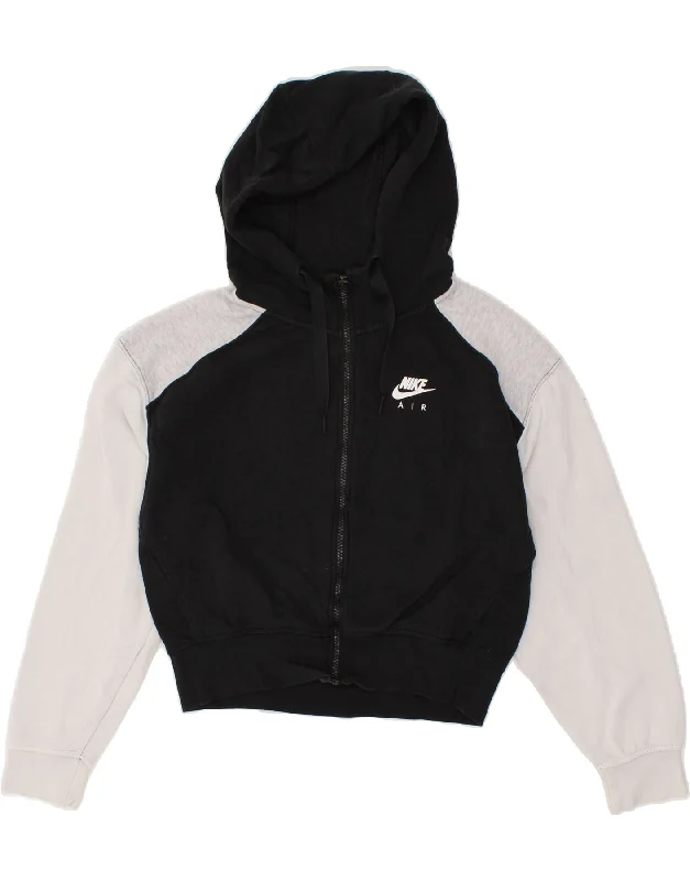 Clearance Sale NIKE Womens Crop Graphic Zip Hoodie Sweater UK 10 Small Black Colourblock Clearance Sale NIKE Womens Crop Graphic Zip Hoodie Sweater UK 10 Small Black Colourblock