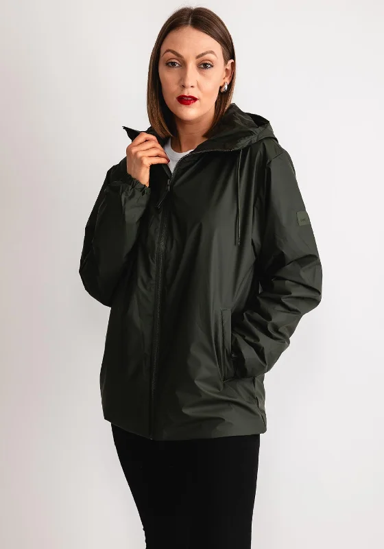 Clearance Sale Rains Lohja Insulated Long Waterproof Jacket, Green