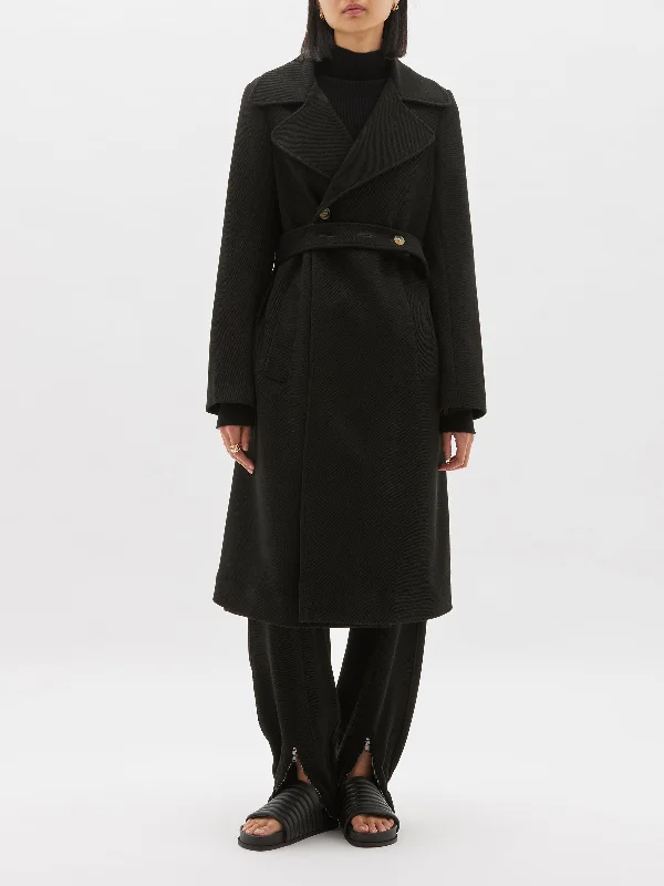 Members Only raised twill trench coat