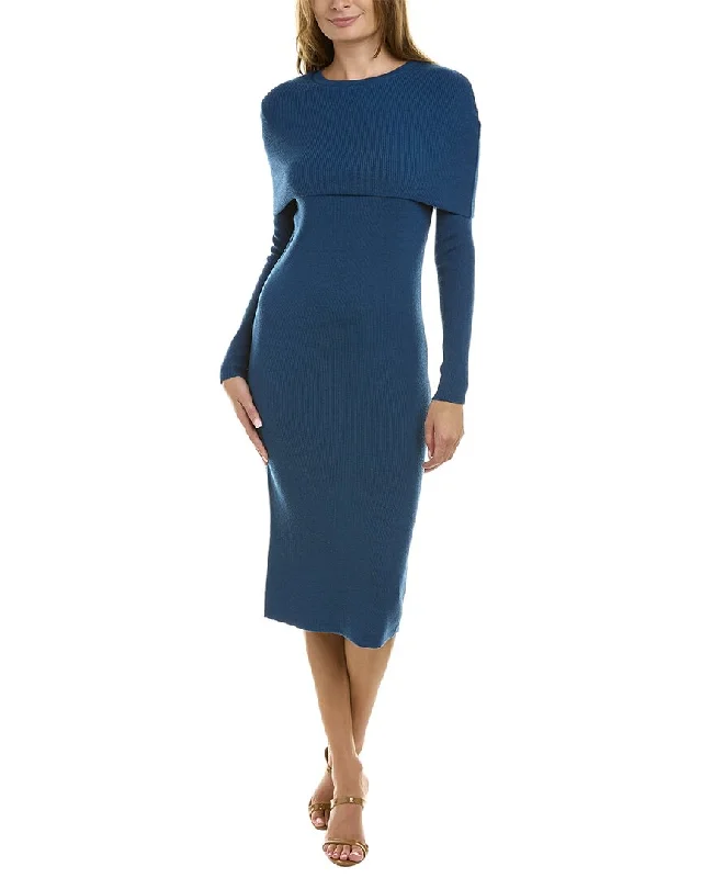 Big Discounts Halston Andrea Wool-Blend Dress