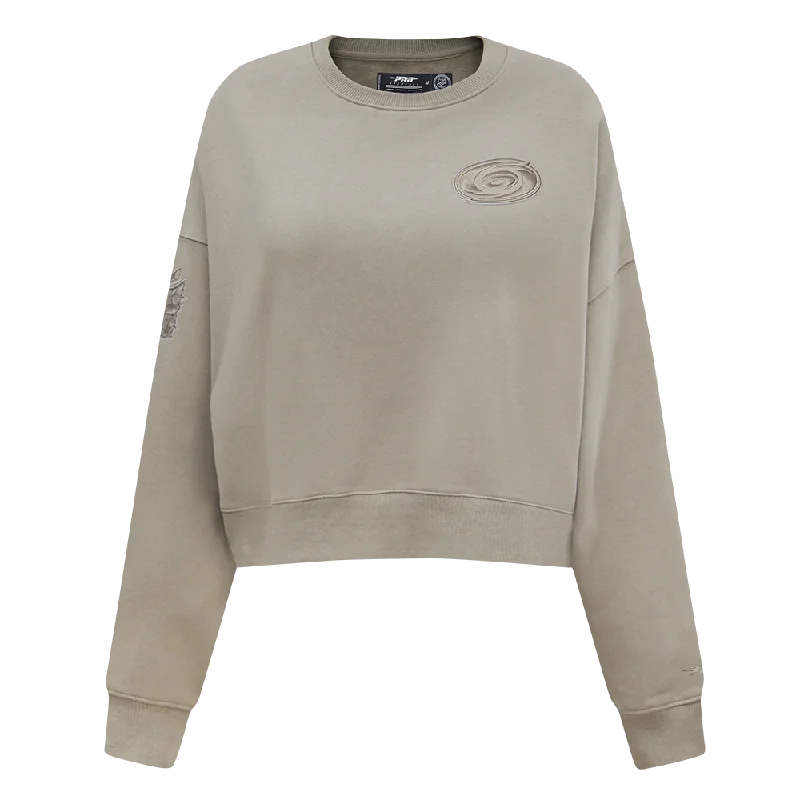 Value Deals NHL CAROLINA HURRICANES NEUTRAL WOMEN'S CREWNECK (TAUPE)