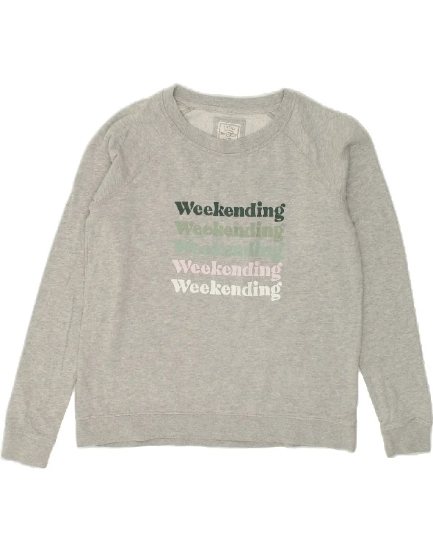 Today's Special FAT FACE Womens Oversized Graphic Sweatshirt Jumper UK 10 Small Grey Today's Special FAT FACE Womens Oversized Graphic Sweatshirt Jumper UK 10 Small Grey
