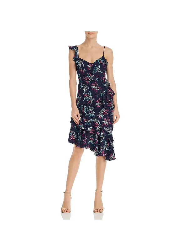 YEAR-End Sale Womens Floral Asymmetrical Casual Dress