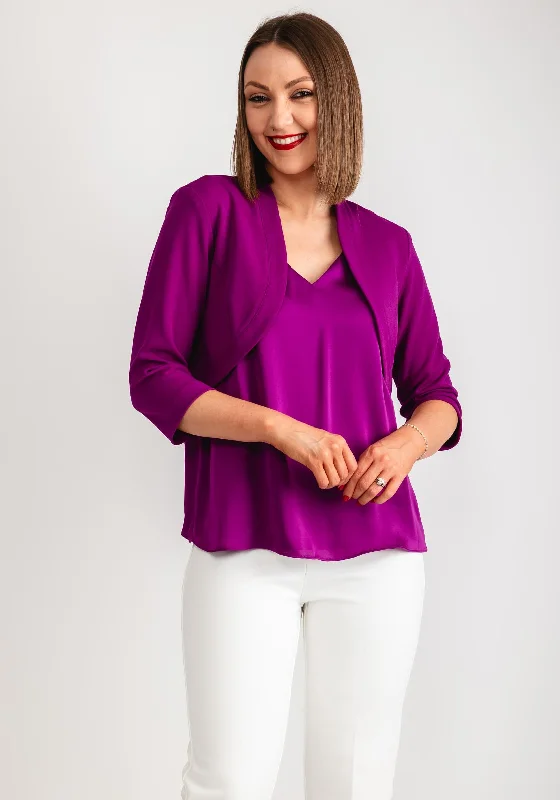 Savings Alert Joseph Ribkoff Jersey Bolero Jacket, Purple