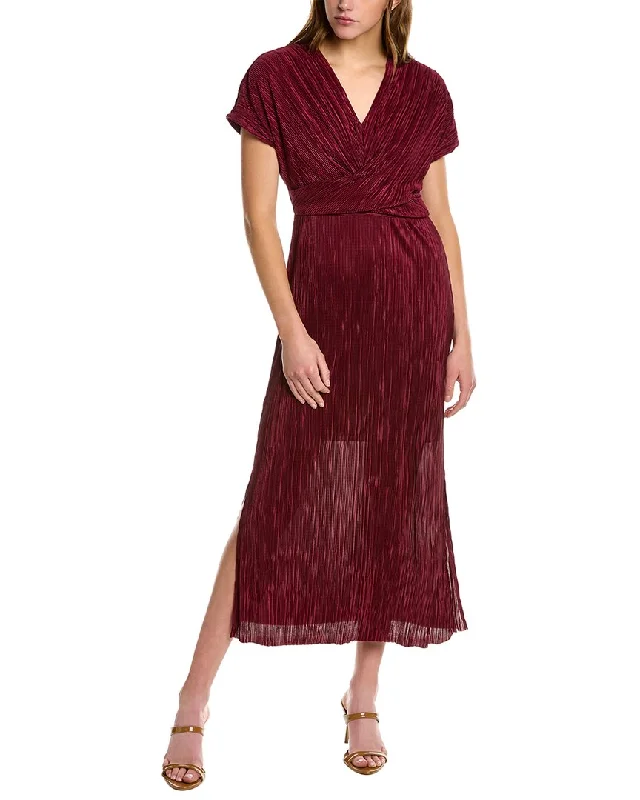 Weekend Deal Anne Klein Accordion Pleated Midi Dress