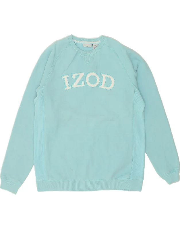 Special Buy IZOD Womens Golf Graphic Sweatshirt Jumper UK 14 Medium Blue Cotton