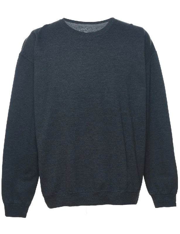 New Arrival Dark Grey Plain Sweatshirt - XL