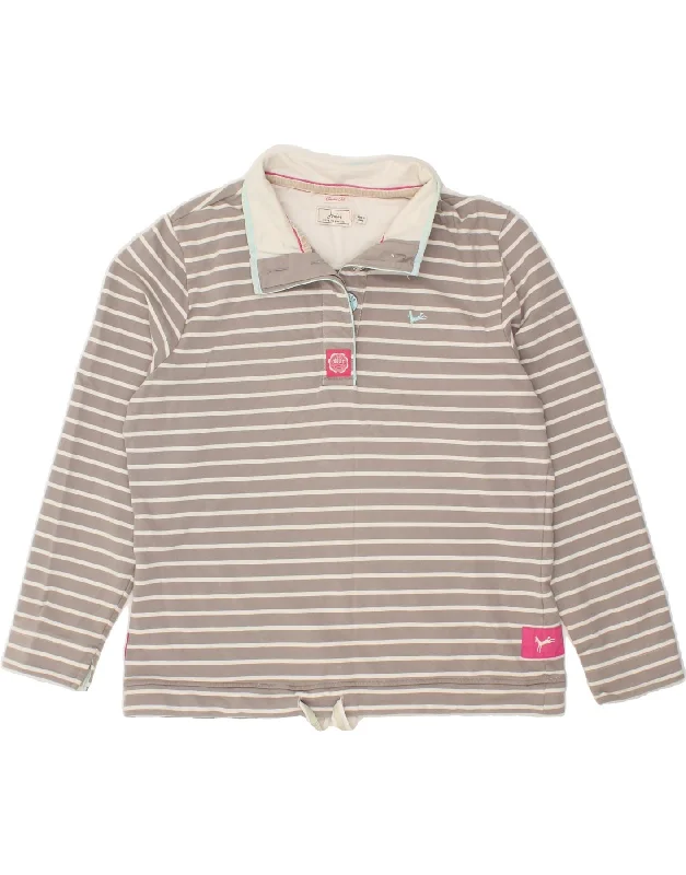 Special Price JOULES Womens Classic Fit Button Neck Sweatshirt Jumper UK 18 XL Grey