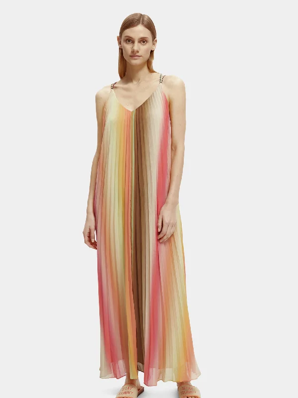 Don't Wait Pleated tank top maxi dress