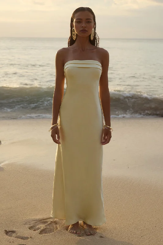 Huge Savings Delila Maxi Dress - Lemon