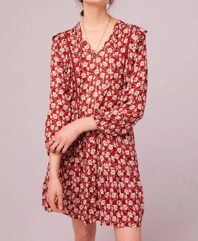 Hurry In Oak Street Dress in Brick Ivory