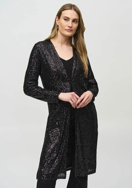 Instant Savings Joseph Ribkoff Long Sequin Jacket, Black