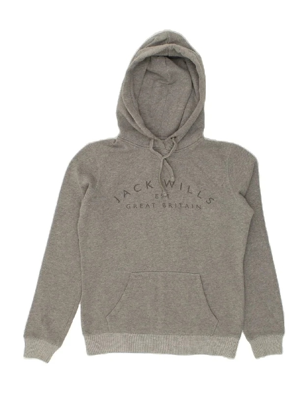 Bargain Prices JACK WILLS Womens Oversized Graphic Hoodie Jumper UK 6 XS Grey Cotton Bargain Prices JACK WILLS Womens Oversized Graphic Hoodie Jumper UK 6 XS Grey Cotton