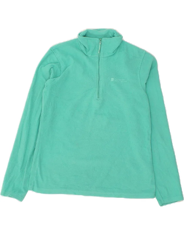 Hot Deal MOUNTAIN WAREHOUSE Womens Zip Neck Fleece Jumper UK 14 Medium Turquoise