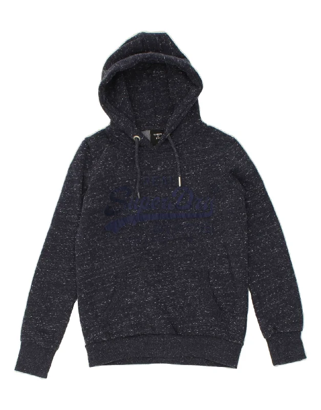 Buy More, Save More SUPERDRY Womens Graphic Hoodie Jumper UK 10 Small Navy Blue Flecked Cotton Buy More, Save More SUPERDRY Womens Graphic Hoodie Jumper UK 10 Small Navy Blue Flecked Cotton