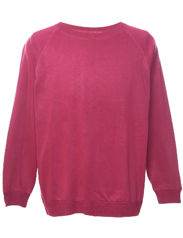 Year-End Sale Pink Plain Sweatshirt - L